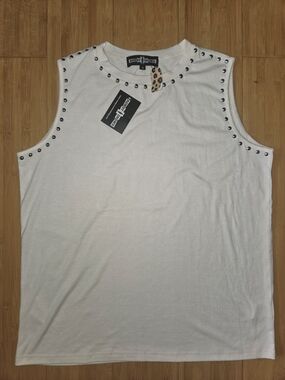 Studded Tank Top - Cream